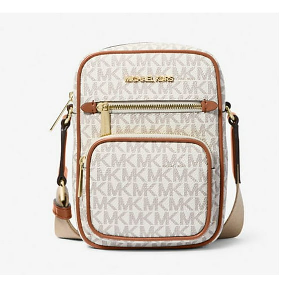 Michael Kors Women's Jet Set Medium Signature Logo Crossbody Bag (Vanilla) 35T4GTTC6B-150