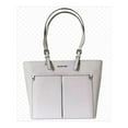 thumbnail image 1 of Michael Kors Women's Jet Set Medium Vegan Leather Top Zip Pocket Tote Bag (Optic White), 1 of 3