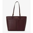 thumbnail image 1 of Michael Kors Women's Jet Set Medium Vegan Leather Top Zip Pocket Tote Bag (Oxblood), 1 of 5