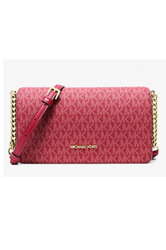Women's Jet Set Signature Logo Crossbody Bag (DK Raspberry) 35F5STVC8V-984