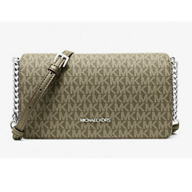‪ෆ‪.*・゜ Michael Kors Women's Jet Set Signature Logo Crossbody Bag (Olive