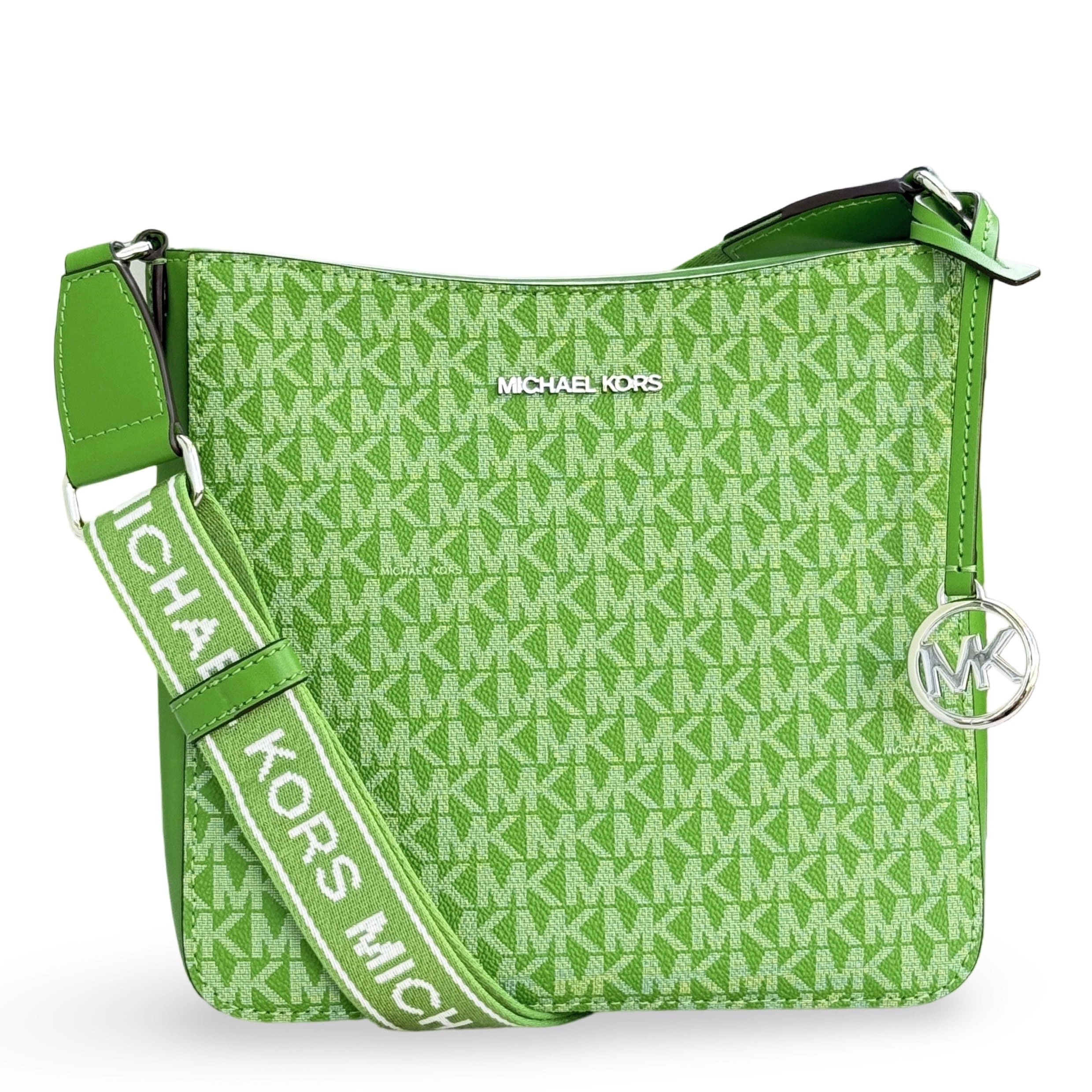 Michael Kors Women's Jet Set Signature Logo Top Zip Messenger