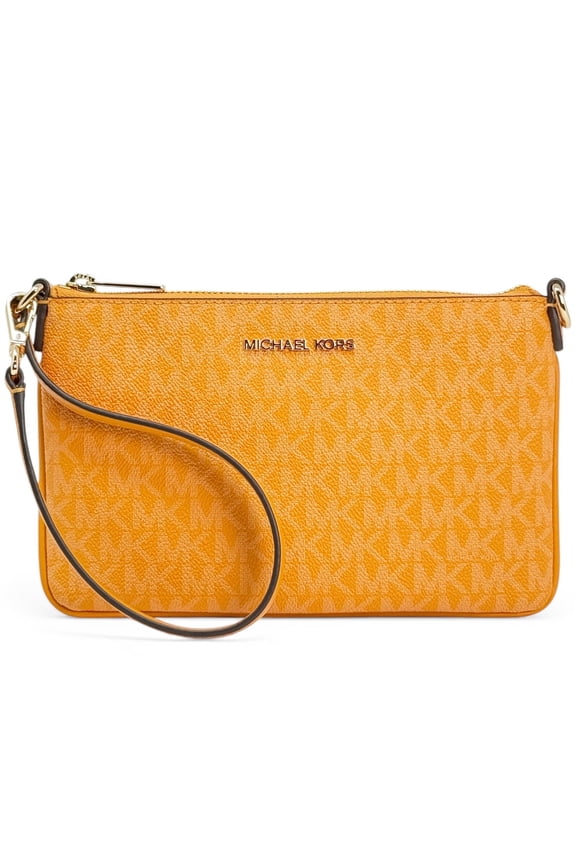 Women's Jet Set Small Signature Logo Convertible Wristlet (Orange)