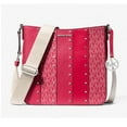 thumbnail image 1 of Michael Kors Women's Jet Set Small Studded Patchwork and Signature Logo Crossbody (DK Raspberry) 35T5STVC1B-984, 1 of 4