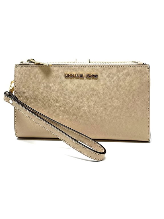 Women's Jet Set Travel Double Zip Wristlet 35F8Gtvw0L-Buff