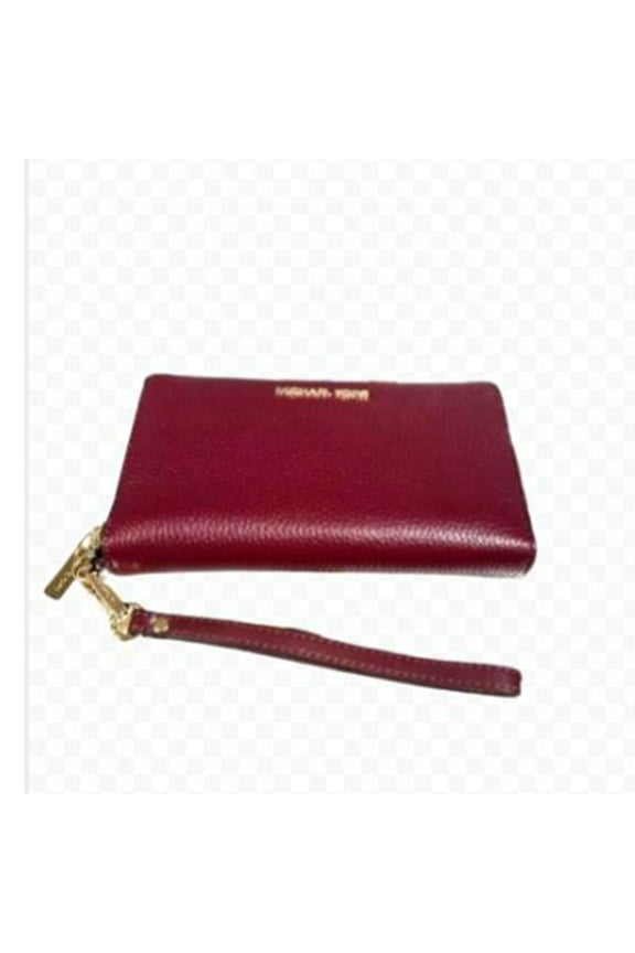 Women's Jet Set Travel Large Flat Multifunction Phone Case Pebbled Leather Wallet (OXBLOOD)35S9GTVE7L-oxbl