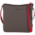 thumbnail image 1 of Michael Kors Women's Jet Set Travel Large Messenger Bag Crossbody Brown MK Bright Red, 1 of 12
