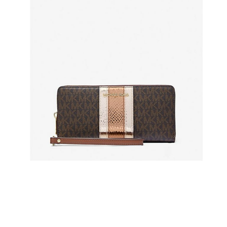 マイケルコースJET SET TRAVEL メタリック コンチネンタルウォレット Michael Kors Women's Jet Set Travel Large Signature Logo and