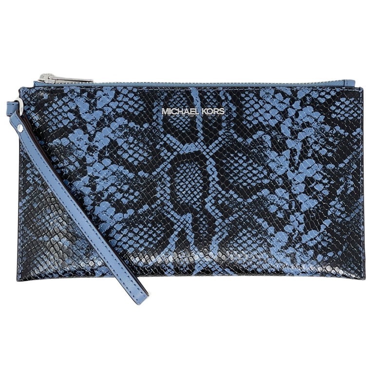 Michael Kors Women s Jet Set Travel Large Top Zip Snake Embossed Leather Wristlet Pouch Denim Shop Black Friday Deals for 2024 Walmart
