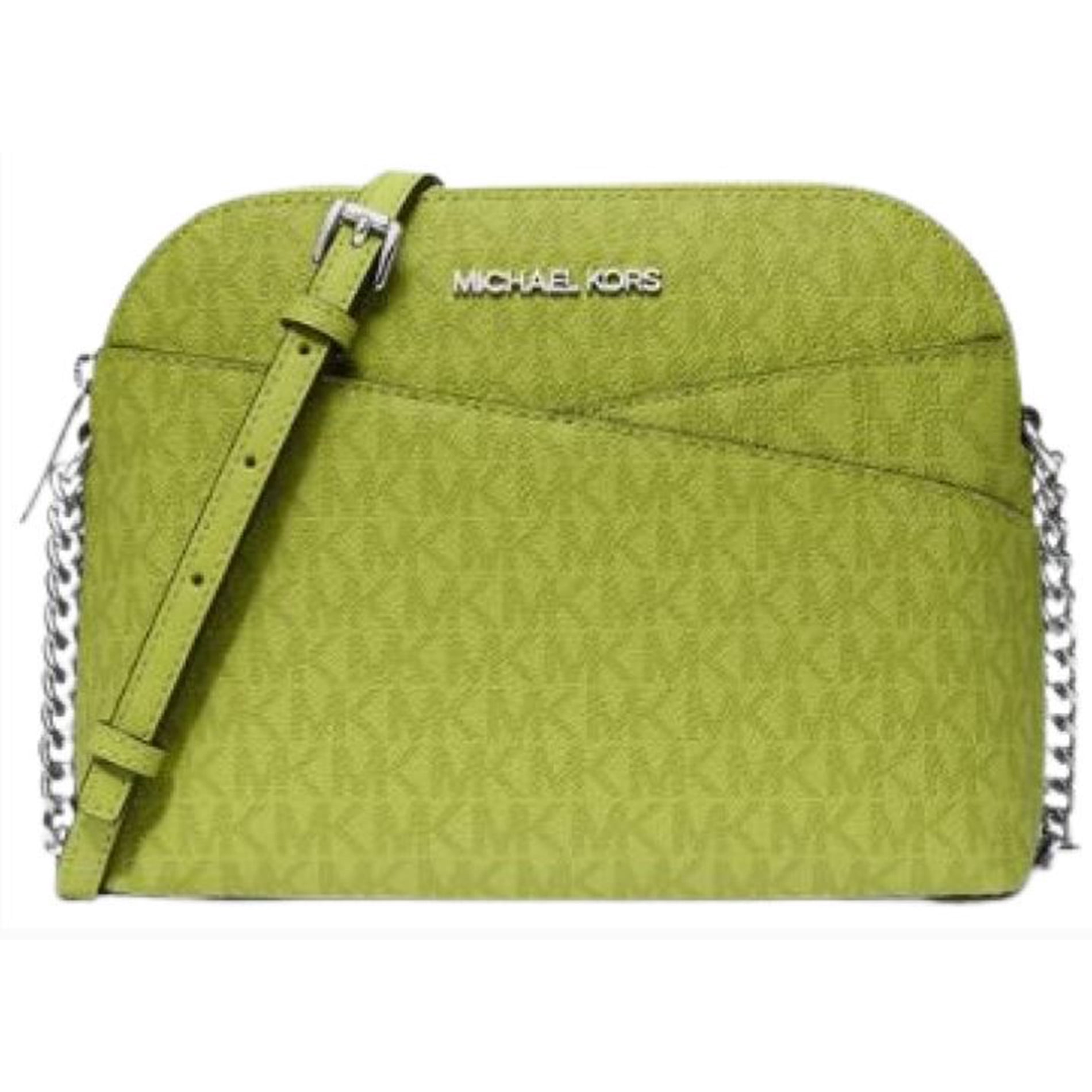 Michael Kors Women's Jet Set Travel Medium Logo Dome Zip Crossbody