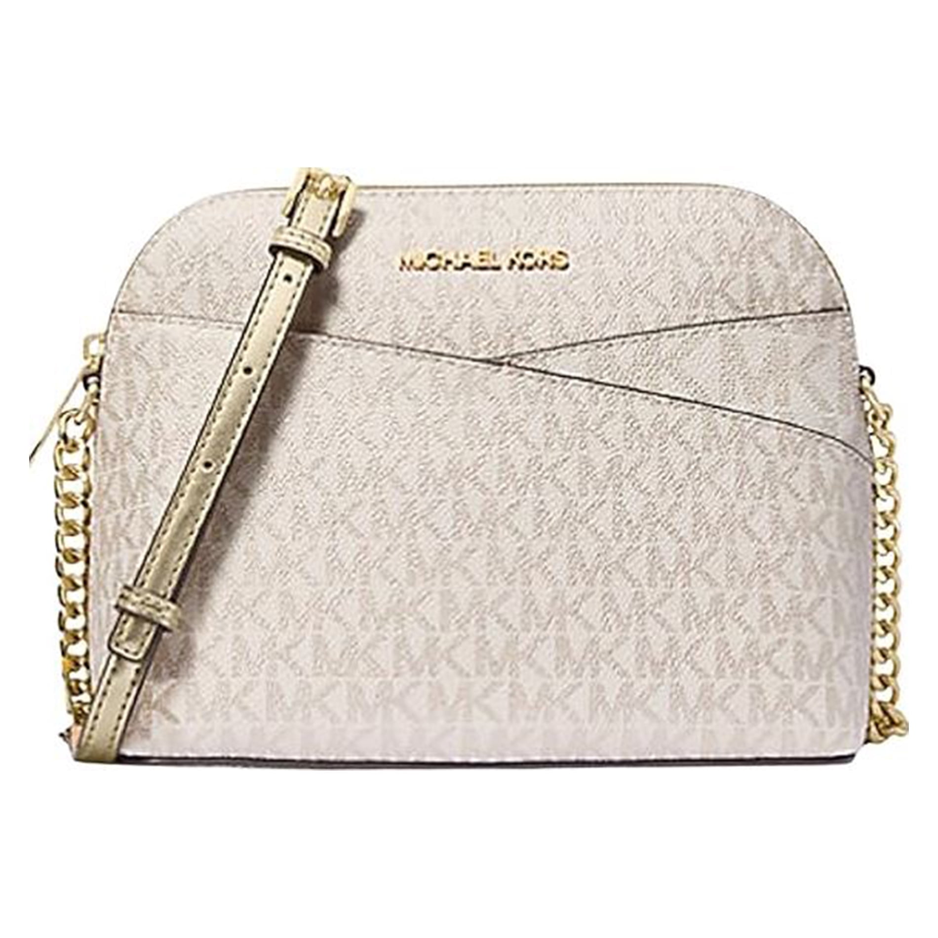 Michael Kors Women's Jet Set Travel Medium Metallic Dome Crossbody