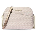 thumbnail image 1 of Michael Kors Women's Jet Set Travel Medium Metallic Signature Logo Dome Crossbody Bag 35F4GTVC6V-Rsgold, 1 of 3
