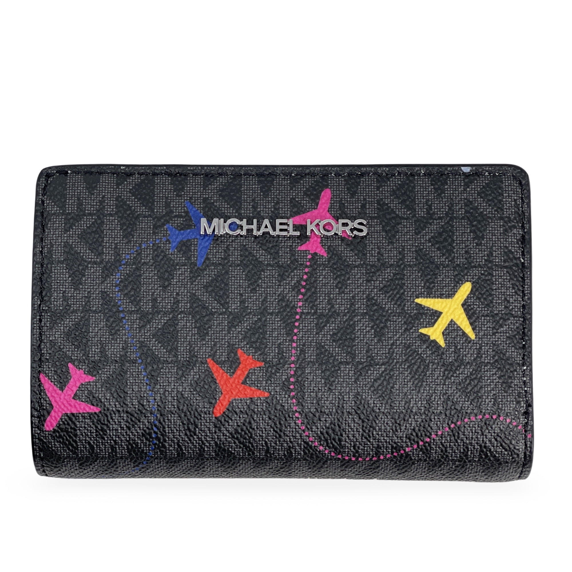 折りたたみ財布 MICHAEL KORS Jet Set Travel Medium Printed Signature Wallet Michael Kors Women's Jet Set Travel Medium Printed Signature