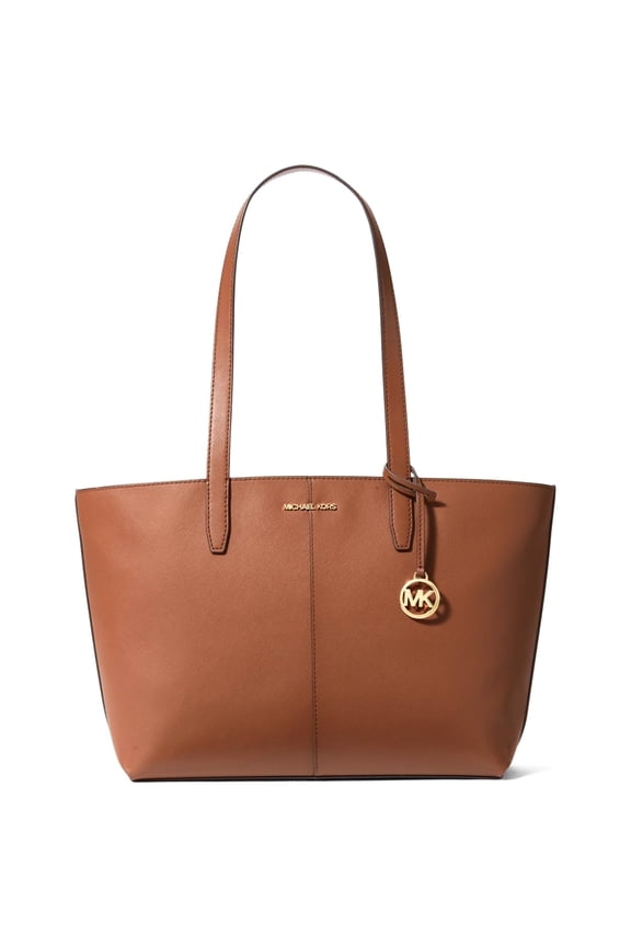 Women's Jet Set Travel Saffiano Leather Medium Zip Top Tote (Luggage)