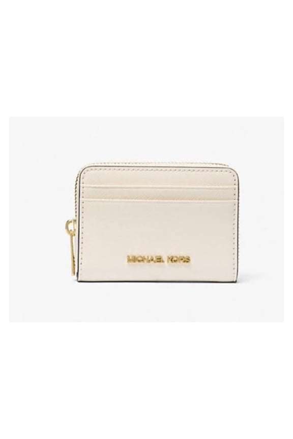 Women's Jet Set Travel Signature Medium Zip Around Card Case Wallet (Light Cream) 35H8GTVZ1L-289