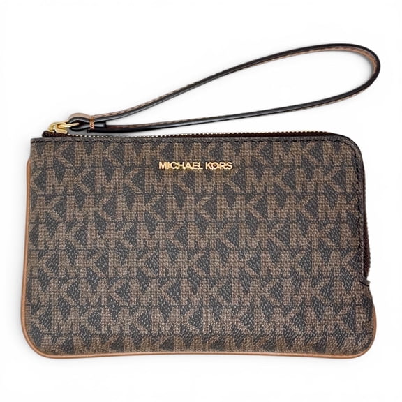 Michael Kors Outlet Women's Jet Set Travel Small Signature Logo Wristlet 35F6GTVW1B-847