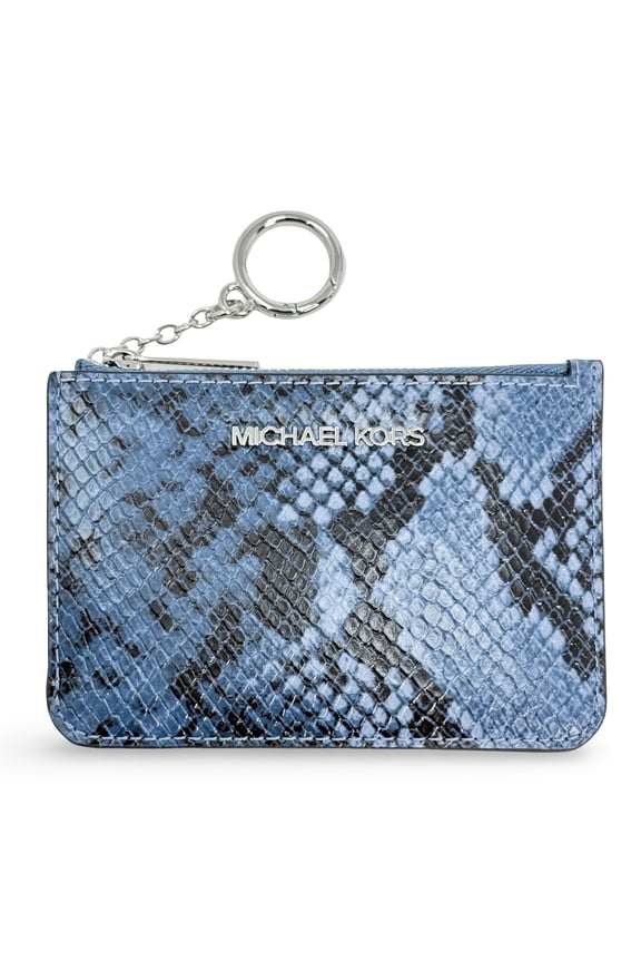 Women's Jet Set Travel Small Top Zip Coin Pouch With ID (Cornflower)