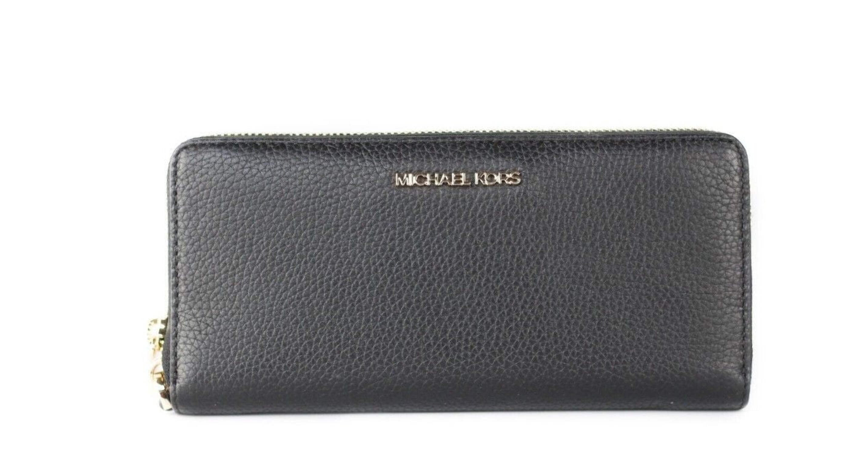 手元有♪Michael Kors☆Saffiano Zip Around Continental Wallet Michael Kors Jet Set Travel Leather Continental Wallet