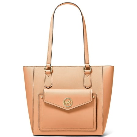 Michael Kors Women's Joey Saffiano Leather Small Pocket Tote (Cantaloupe)