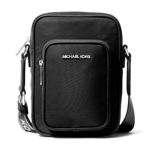 Women's Khai Nylon North South Small Phone Crossbody Bag (Black)