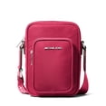 thumbnail image 1 of Michael Kors Women's Khai Nylon North South Small Phone Crossbody Bag (Dark Raspberry), 1 of 3