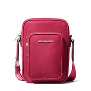 MICHAEL KORS Women's Khai Nylon North South Small Phone Crossbody Bag (Dark Raspberry)