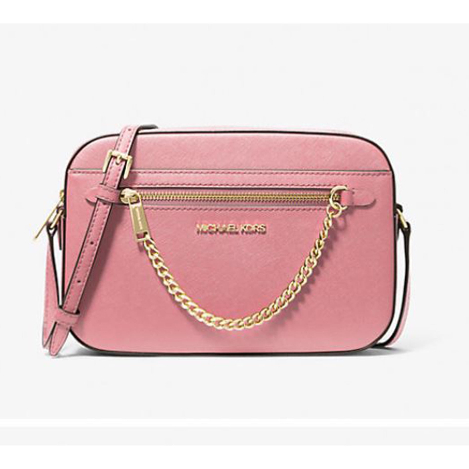 Michael Kors Women's Large Leather Crossbody Bag, Pink Michael Kors Women's Large Leather Crossbody Bag, Pink