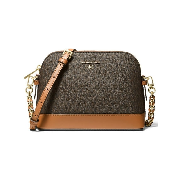 Michael Kors Women's Large Logo Dome Crossbody Bag, Brown