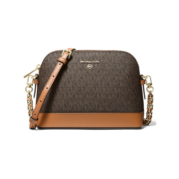 Michael Kors Women's Large Logo Dome Crossbody Bag, Brown