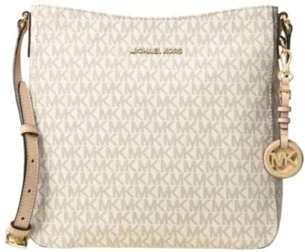 ショルダーバッグ・ポシェット Michael Kors Large Messenger Bag Michael Kors Jet Set Large Messenger Bag, Light Cream, PVC