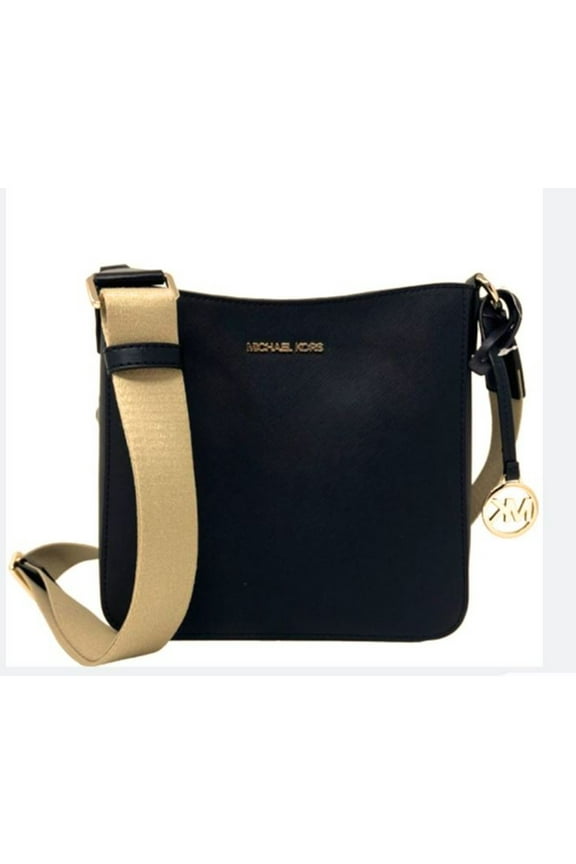 Women’s Leather Crossbody Messenger Bag, Black