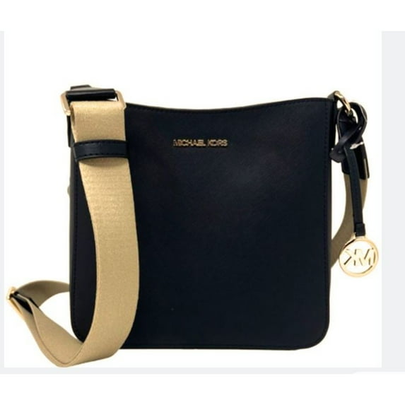 Michael Kors Women’s Leather Crossbody Messenger Bag, Black