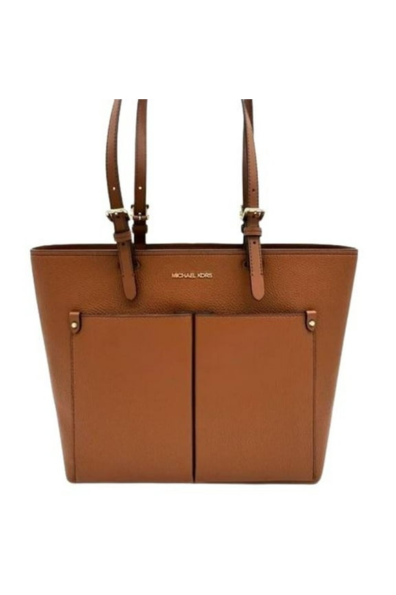 Women's Leather Signature Handbag, Brown