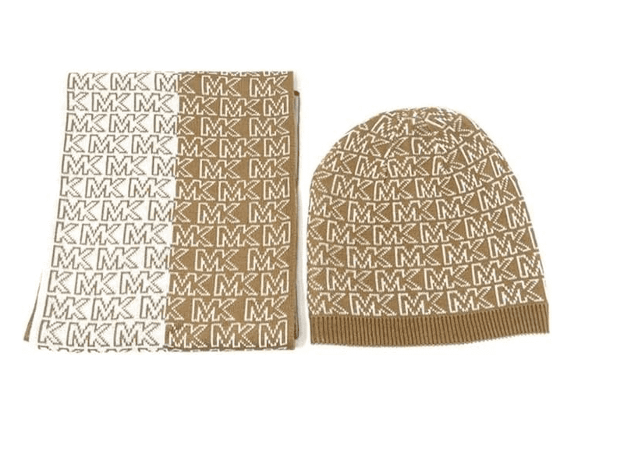 Michael Kors Women`s MK Logo Scarf And Hat 2 Piece Set In Gift