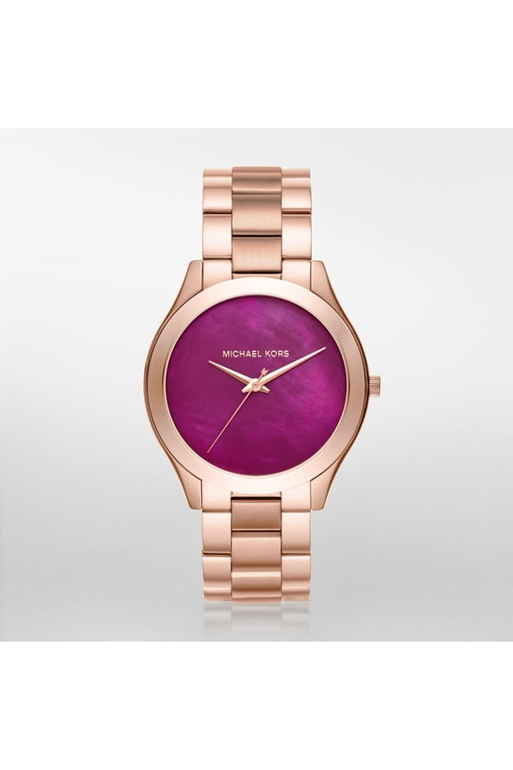 Women's MK3550 'Slim Runway' Rose-Tone Stainless Steel Watch