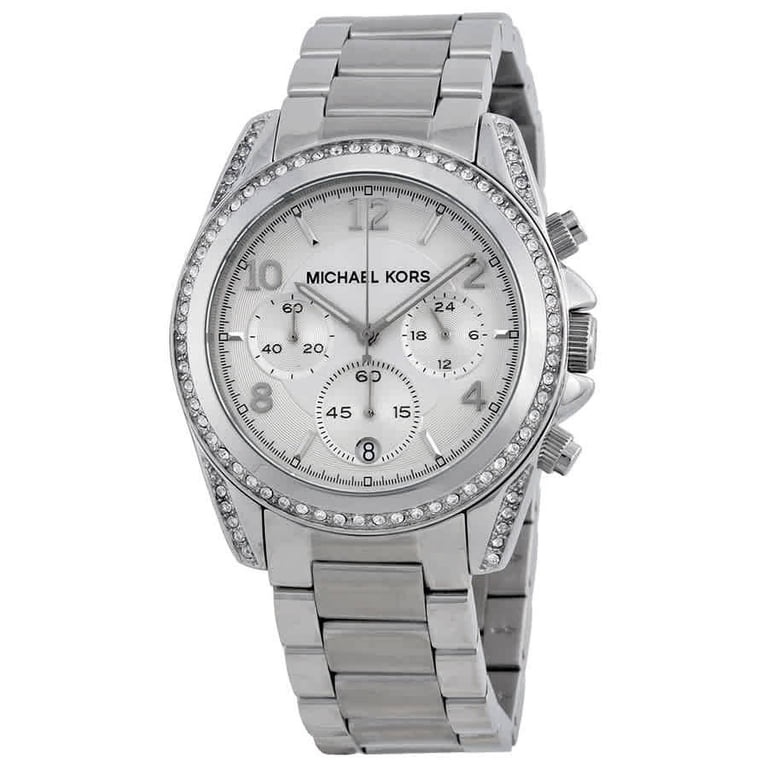 Michael Kors MK 5165 Blair Chronograph Silver-Tone Crystal Watch Michael Kors Blair MK5165 Silver Stainless Steel Case Band  main image 4