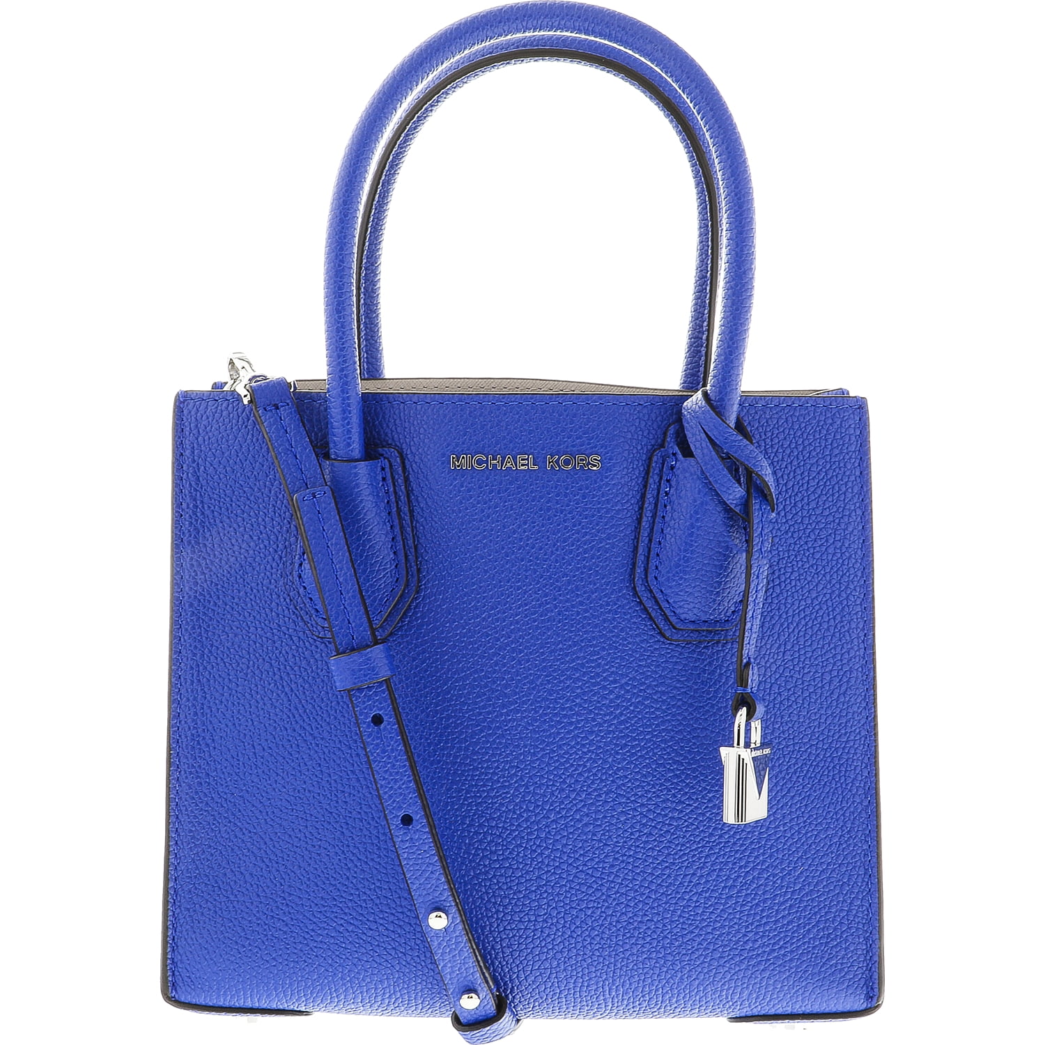 Michael Kors Women's Medium Mercer Bonded Leather Tote Shoulder Bag -  Electric Blue 