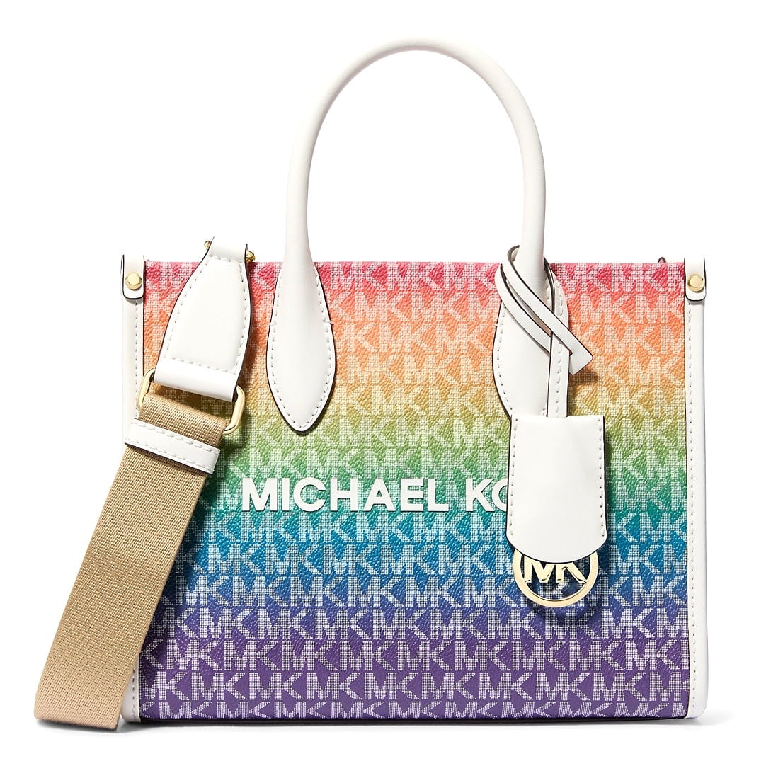 MICHAEL KORS ロゴプリント ボディバッグ☆レアカラーアメリカ限定☆ Michael Kors Women's Mirella Small Rainbow Signature Logo
