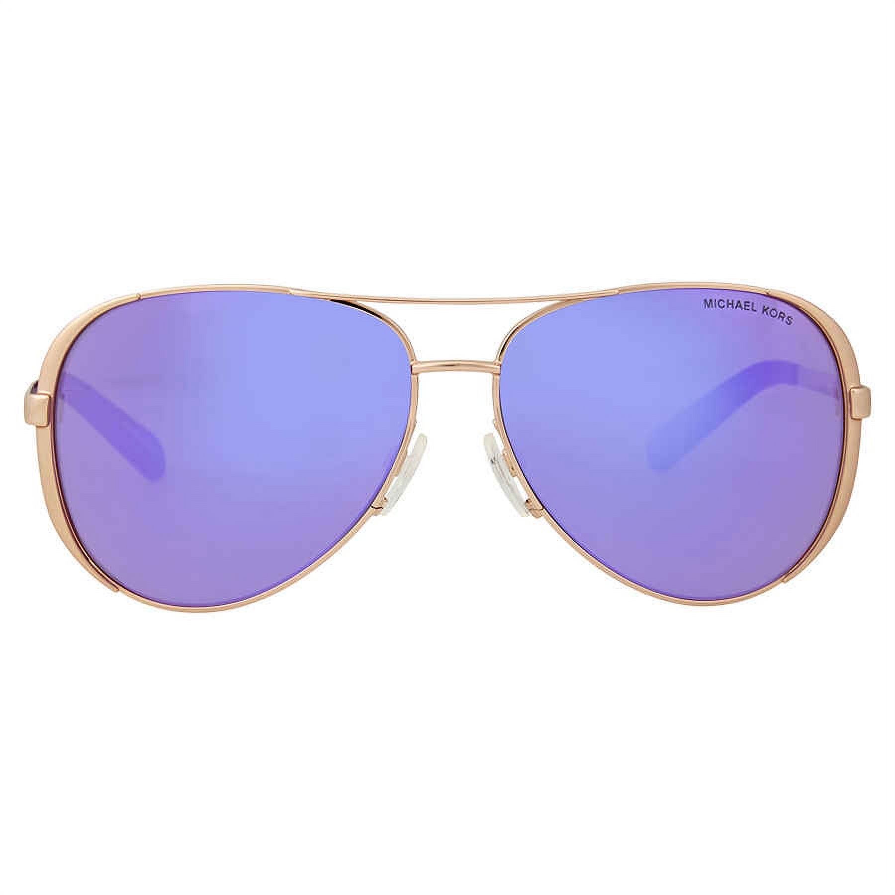 Michael Kors Women's Mirrored Chelsea MK5004-10034V-59 Rose Gold Aviator Sunglasses - image 1 of 3