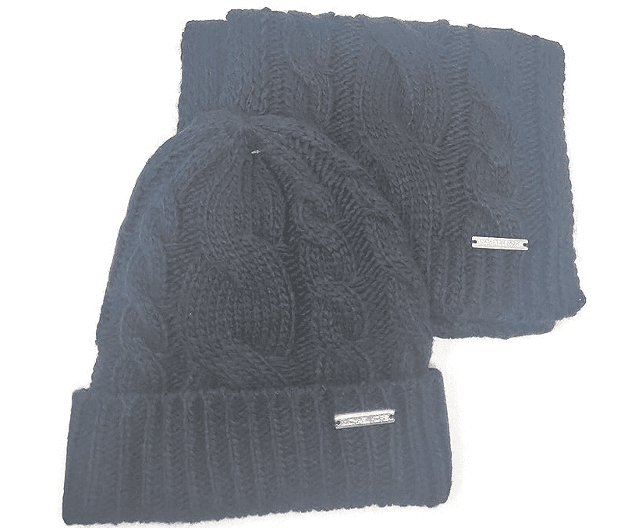 MICHAEL Michael Kors Black Cable Knit Hat, Scarf & Gloves set Michael Kors Women main image 4