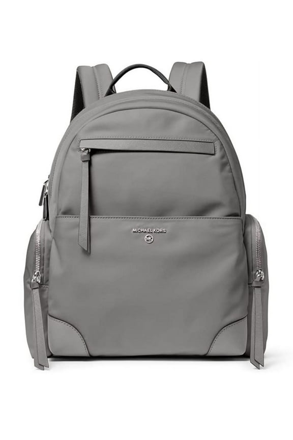 Women's Nylon and Leather Day Packs, Gray