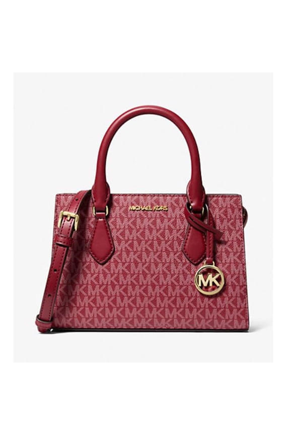Women's Sheila Small Signature Logo Satchel (Cherry) 35F5G6HS1V-Cherr