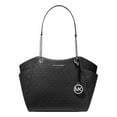 thumbnail image 1 of Michael Kors Women's PVC and Leather Jet Set Travel Large Chain Shoulder Tote Bag, Black, 1 of 10