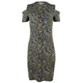 thumbnail image 1 of Michael Kors Women's Paisley Cold Shoulder Sleeve Dress XS, 1 of 5