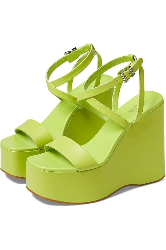 Womens Paola Platform Dress Sandals Womens Shoes, Bright Limeade, 9M