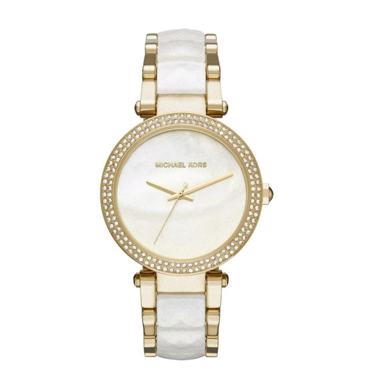 Michael Kors Parker White Dial Two Tone Steel Strap Watch For Women Michael Kors Parker White Dial Two Tone Steel Strap Watch  main image 2