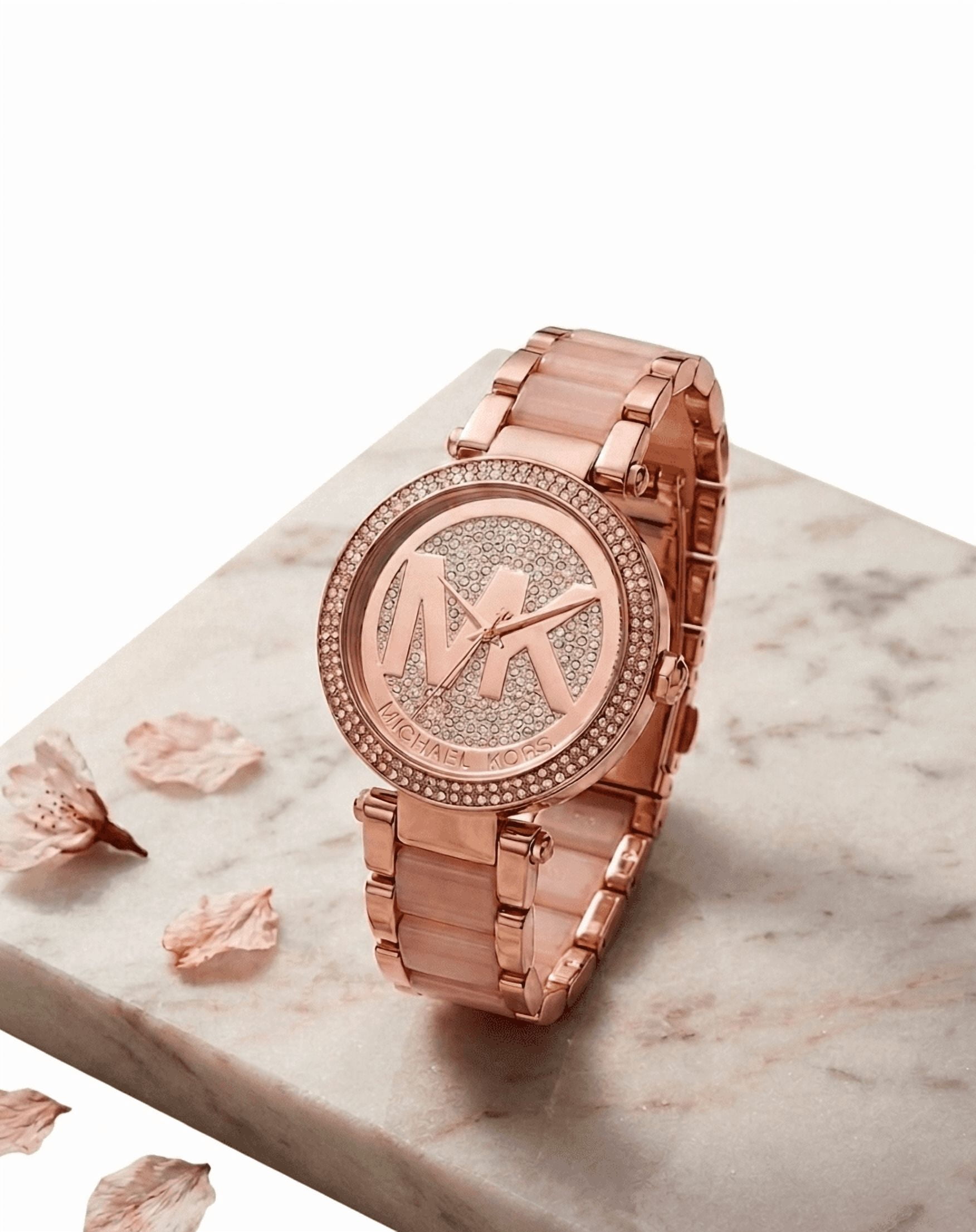◆美品 稼働  MICHAEL KORS 腕時計 箱付き ローズゴールド w Amazon.com: Michael Kors Watch for Women, Bradshaw Gold-Tone