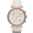 thumbnail image 1 of Michael Kors Women's Parker MK2281 White Leather Quartz Fashion Watch, 1 of 5