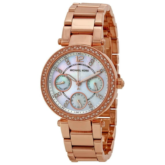 Michael Kors Women's Parker MK5616 White Stainless-Steel Quartz Fashion Watch