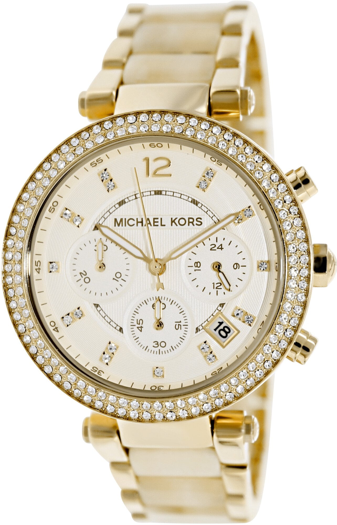 NEW Michael Kors Parker Watch MK5632 MICHAEL KORS Parker Champagne Dial Gold Tone Chronograph  main image 4
